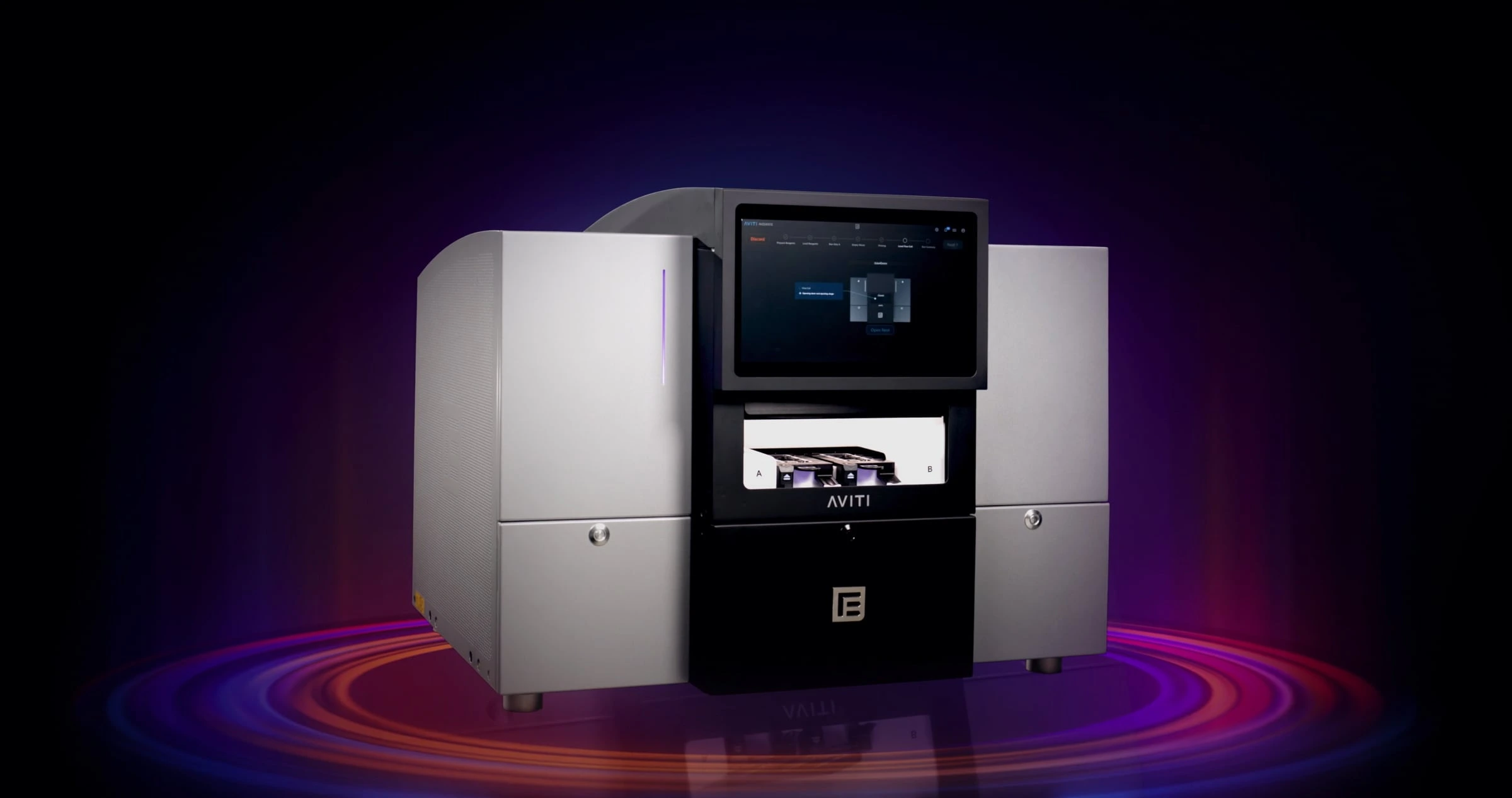 AVITI genomic sequencing system with touchscreen display